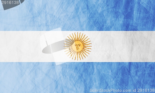 Image of Argentinean grunge flag