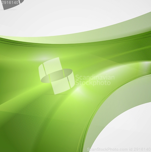 Image of Abstract tech wavy vector background