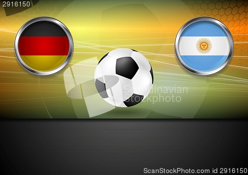 Image of Final football. Germany and Argentina in Brazil 2014