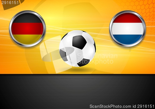 Image of Final football. Germany and Netherlands in Brazil 2014