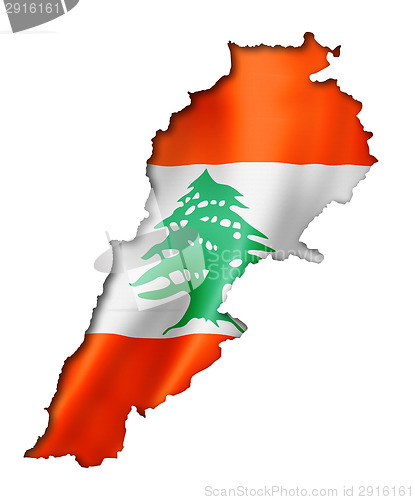 Image of Lebanese flag map