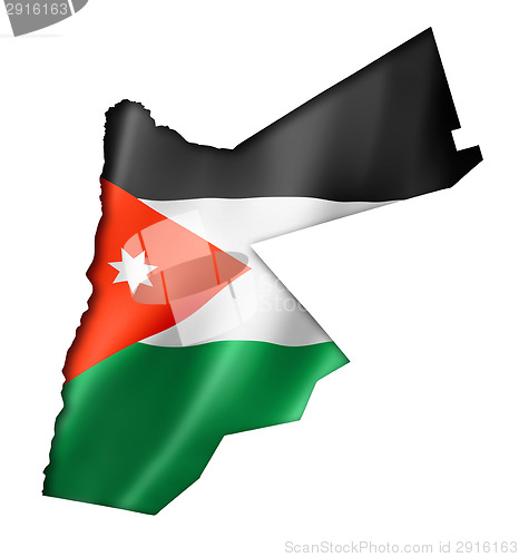 Image of Jordanian flag map