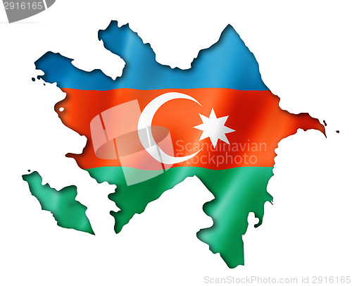 Image of Azerbaijani flag map