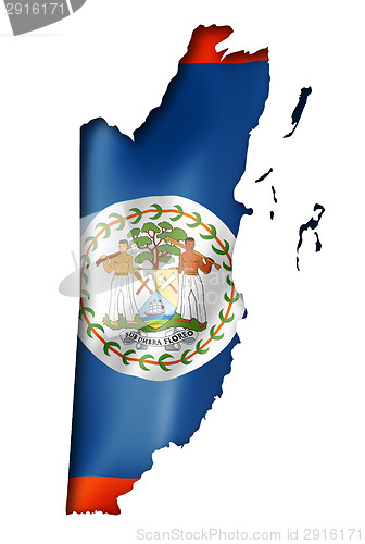 Image of Belize flag map