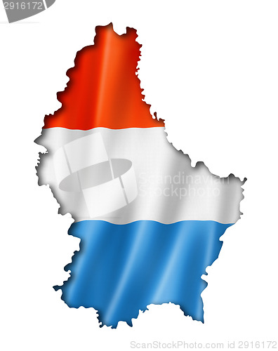Image of Luxembourg flag map