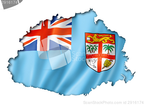 Image of Fijian flag map