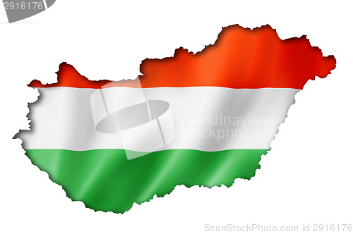 Image of Hungarian flag map