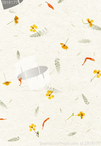 Image of Handmade flower petal paper texture