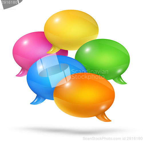 Image of Group of speech bubbles