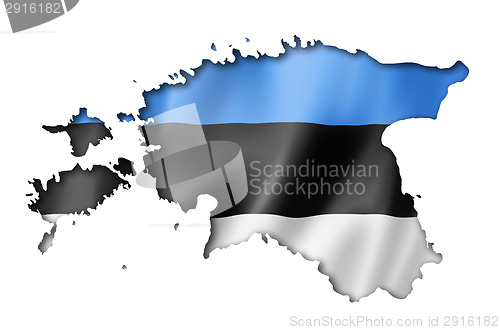 Image of Estonian flag map