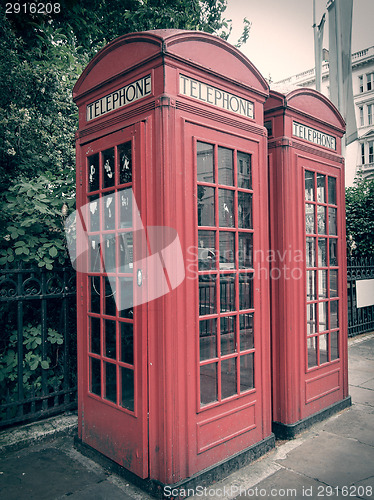 Image of Retro look London telephone box