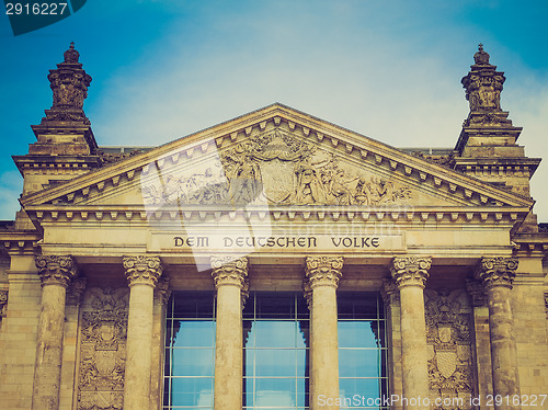 Image of Retro look Reichstag Berlin