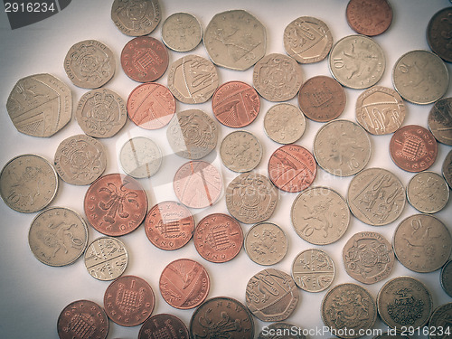 Image of Retro look British pound coin