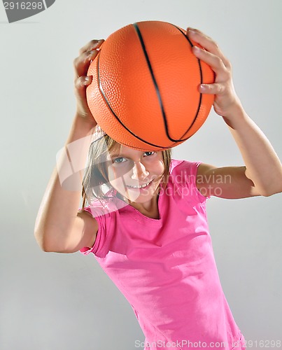 Image of young basketball player makes a throw