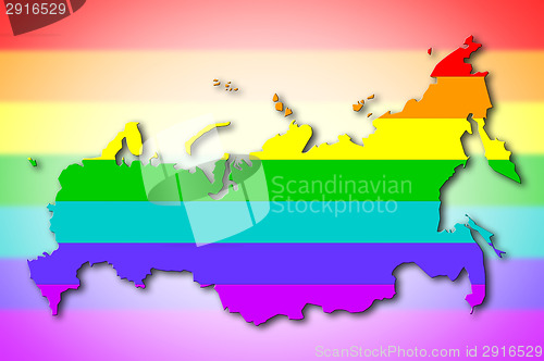 Image of Russia - Rainbow flag pattern