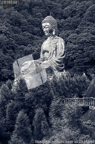 Image of Giant copper buddha statue