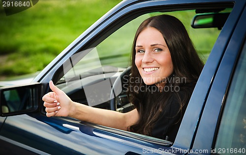 Image of Lady and car