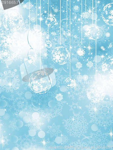 Image of Blue Christmas Background. EPS 10