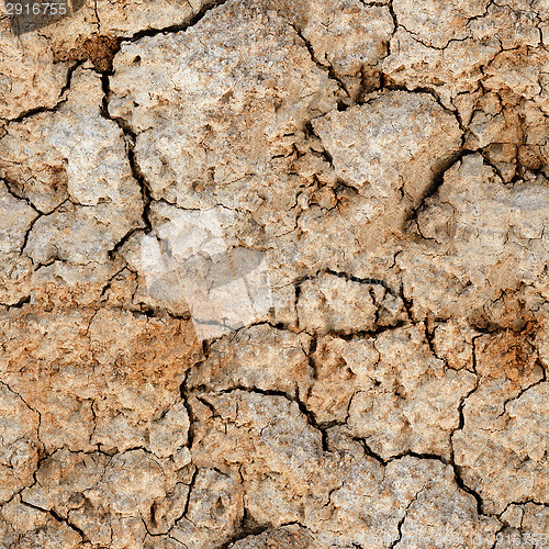 Image of Seamless natural texture - cracked clay ground