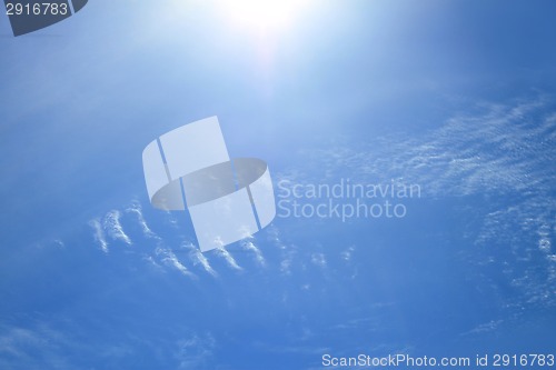 Image of Sky background with sunlight