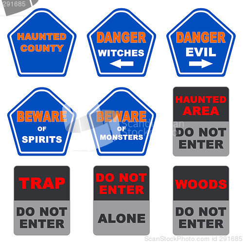 Image of Halloween signs collection