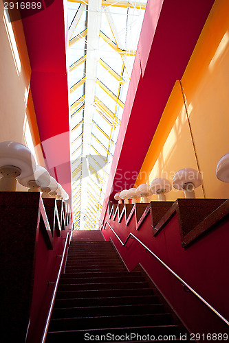 Image of Interior of an old covered bridge