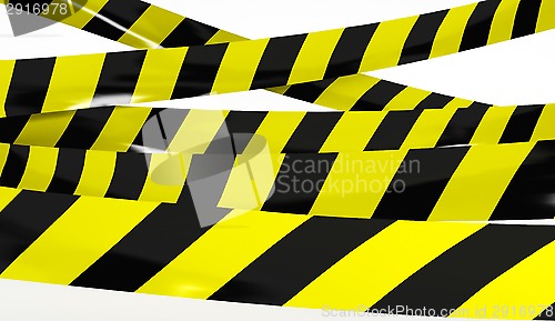 Image of Restrictive tape yellow and black colors.