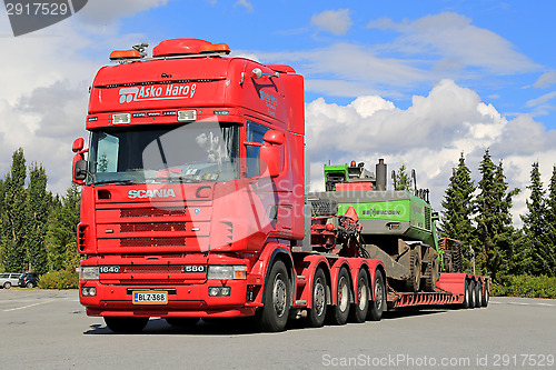 Image of Scania 164G 480 Truck Hauling Material Handling Machine