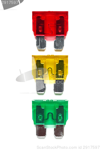 Image of Set of car blade type fuses