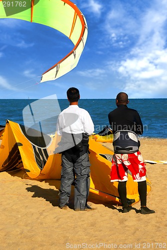 Image of Kite surfers