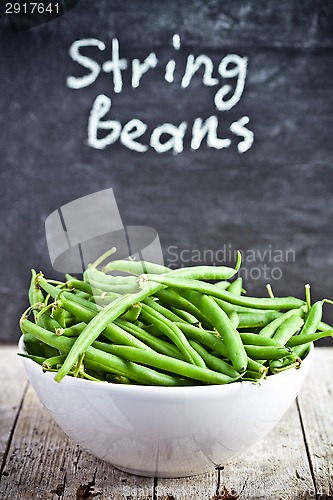 Image of green string beans in a bowl 