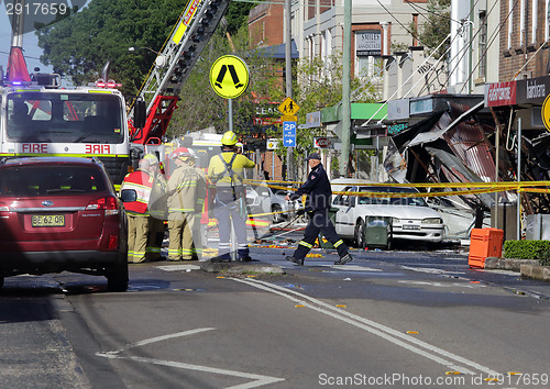 Image of Suspicious shop blast explosion in Rozelle Sydney