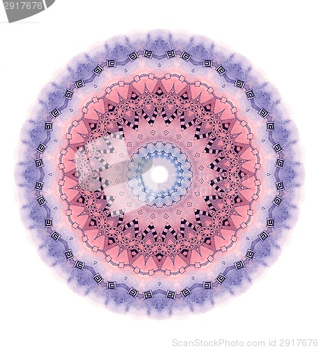 Image of Radial watercolor abstract pattern