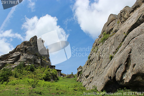 Image of big rock in Carpathian mountains