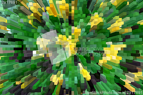 Image of abstract background with green and yellow strips