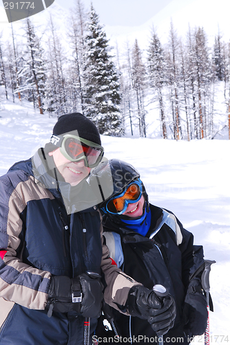 Image of Family skiing