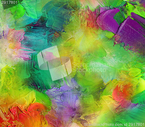 Image of oil paint textures on canvas
