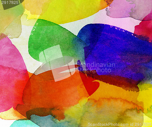 Image of bright watercolor brushstrokes on paper