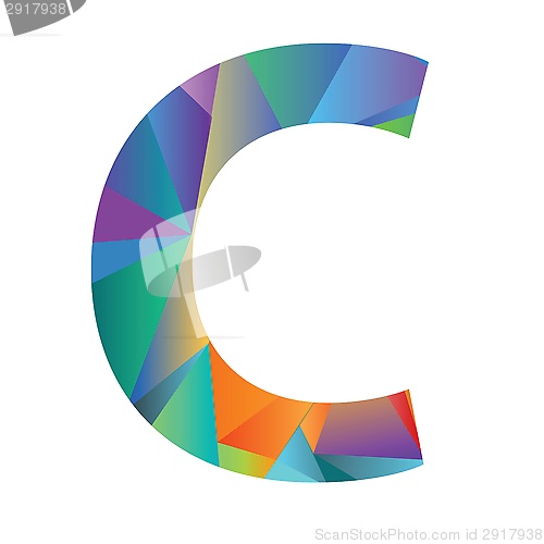 Image of letter of different colors