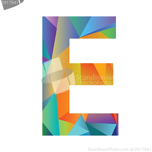 Image of letter of different colors