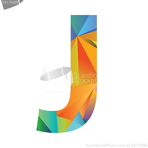 Image of letter of different colors