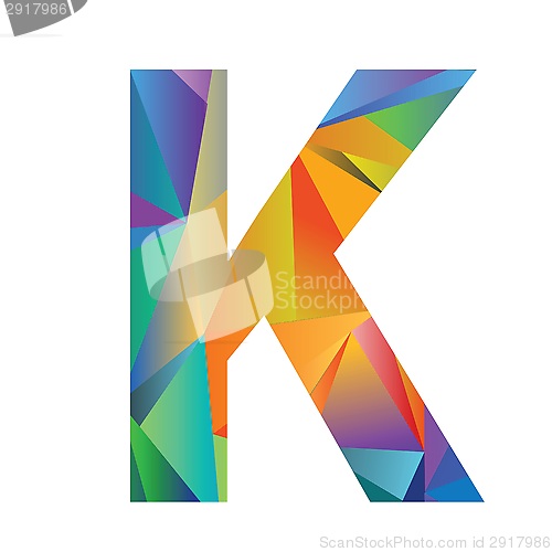 Image of letter of different colors