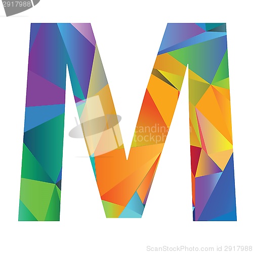 Image of letter of different colors