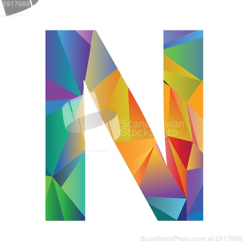 Image of letter of different colors