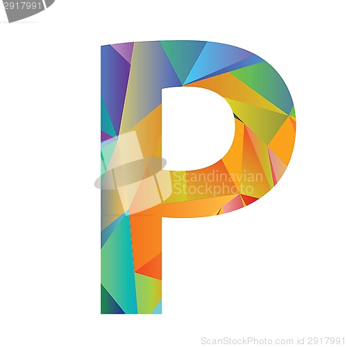 Image of letter of different colors