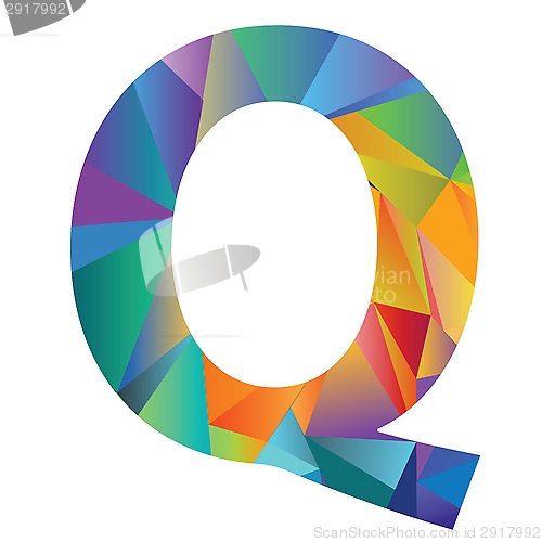 Image of letter of different colors