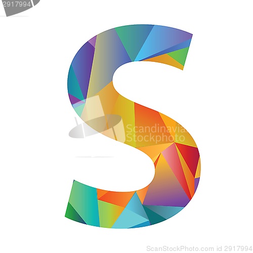 Image of letter of different colors