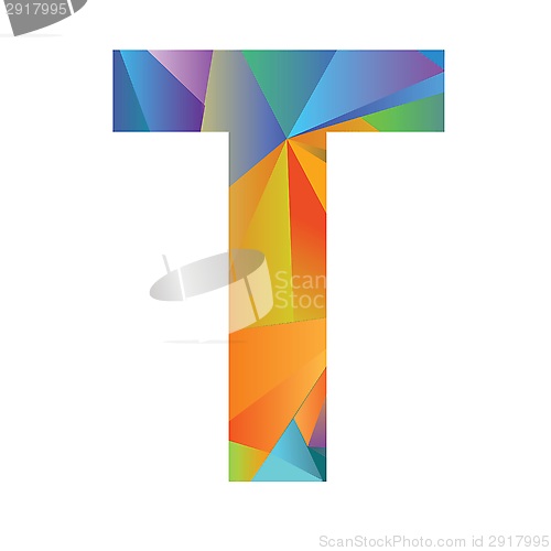Image of letter of different colors