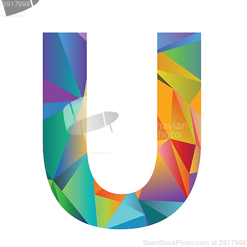 Image of letter of different colors