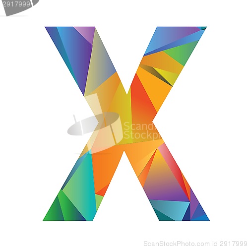 Image of letter of different colors